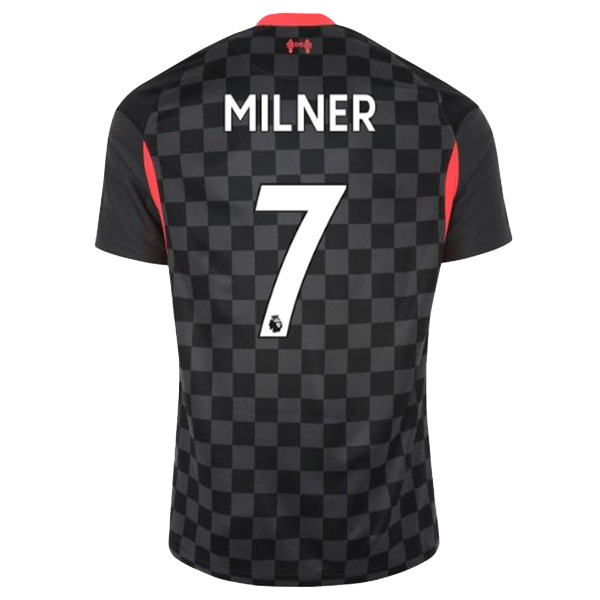 Camiseta Liverpool NO.7 Milner Tercera 2020-2021 Negro